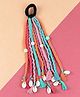 Asthetika Boho Style Braided Hair Tie - Pink Blue Orange