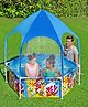 Hop N Play 6ft Round Metal Frame Swimming Pool with Canopy and Shower for Kids