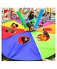 Hop N Play Rainbow Parachute with Holes, Whack-a-Mole Game for Kids Agility Training Teamwork Parachute