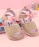 Babyoye Velcro Closure Booties with Bow Applique - Pink