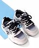 Oh! Pair Sneakers Shoes With Lace Up & Star Applique -Black