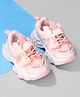 Oh! Pair Slip On Sneakers with Velcro Closure - Pink