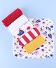 Babyhug Terry Cotton Wash Cloth Floral & Boats Print Pack of 6 - Multicolor