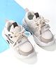 Oh! Pair Sneaker Shoes With Lace Up & Velcro Closure -  Cream