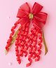 Ribbon candy Pinwheel Bow Detailed Alligator Hair Clip - Red & Gold