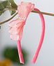 Ribbon candy Bow Detailed & Pearl Embellished Hair Band - Peach & Gold
