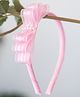 Ribbon candy Bow Detailed & Pearl Embellished Hair Band - Pink & Silver
