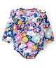 Babyhug 100% Cotton Knit Full Sleeves Onesie with Clouds & Sun Print - Multicolour