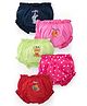 Doodle Poodle 100% Cotton Knit Heart & Animal Print Bloomers Pack Of 5 - Multicolour