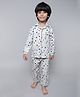 Little Clothing Cotton Woven Full Sleeves Polka Dots Printed Coordinating Shirt & Pajama Set - Grey