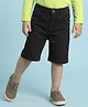 Babyhug Knee Length  Denim Washed Jamaican with Stretch - Black