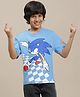 Kidsville Sonic The Hedgehog Featuring Half Sleeves Character Printed Tee - Blue