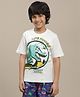 Kidsville Jurassic Park Featuring Half Sleeves Jurassic World Printed Tee - Off White