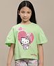 Kidsville Hello Kitty Featuring Half Sleeves Character Printed Top - Green