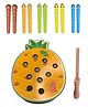 Happy Hues Pineapple Wooden Sorting & Stacking Toy- Skills Enhancement Motor Skill Toy for Toddlers