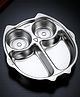 Happy Hues Stainless Steel Divided Meal Plate Tray-4 Compartments Dinner Dish for Baby- Toddler- Kids Eating Food- Owl Design