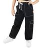 Olele Cotton Solid Cargo Pant - Black
