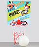 Babyhug Disney Mickey Mouse Basket Ball with Hoop,Hanging Board|Indoor and Outdoor Games|Gifting|Multicolor.