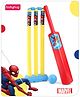 Babyhug Disney Spiderman Cricket Set Size 3- Red & Yellow