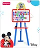 Babyhug Disney Mickey Mouse 8-in-1 Easel Board - Multicolor | Magnetic Whiteboard & Chalkboard with Alpha & Numric | Hight Adjustable | Enhances Learning & Creativity | Multicolor |BIS Certified