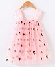 Kookie Kids Sleeveless Floral Embroidered Party Frock - Pink