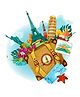 Wallstick Travel time wallstickers Vinyl