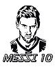 Wallstick Messi Football wallstickers Vinyl