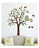 Wallstick Green Tree with Owl wallsticker (Vinyl 75 cm x 70 cm)