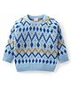 Babyhug Knitted Full Sleeves Pullover Sweater with Aztec Design - Multicolour