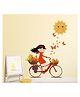 Wallstick Cute Girl with Butterflies wallstickers