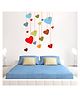 Wallstick Colourful Hearts wallsticker (Vinyl 75 cm x 57 cm)