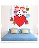 Wallstick Hanging Heart wallsticker