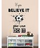Wallstick Football with Inspirational Quote wall sticker Vinyl