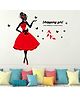 Wallstick Shopping Girl Wallsticker