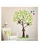 Wallstick Tree With Owl Family Wallsticker