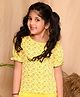 Kids Cave Half Sleeves Floral Printed Top - Yellow