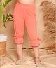 Kids Cave Solid Bow Detailed Capri - Orange