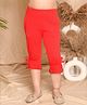 Kids Cave Solid Bow Detailed Capri - Red