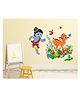 Wallstick Cute Krishna with Deer wallstickers (Vinyl 130 cm x 110 cm)