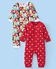 Babyhug 100% Cotton Knit Full Sleeves Romper Alphabet Print Pack of 2- Multicolor