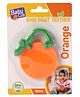 Ratnas Orange Shaped Silicone Teether - Orange
