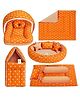 Fareto New Born Baby Full Bedding Set Combo Crown Orange
