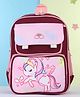 Polo Class Unicorn Fancy School Bag Pink & Maroon - 14 Inches
