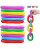 Kidology Pull & Pop Tubes Toy for Kids Imaginative Play & Stimulating Creative Colorful Pipes Learning Toddler Sensory Toys Play Connect, Stretch, Twist & Pop Tube (Large Pop Tube - 12 Pcs)
