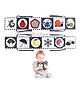 BitFeex Baby Bedskirt book Contrast Baby Toys Months for Newborn, Montessori Toys Sensory Infant Tummy Time Toys Baby Essentials 0-6 Gifts-Multicolor