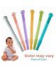 BitFeex Teether Toothbrush Hollow Teether Tube Infant Toddlers Silicone Tubes Teething Toys for Babies (Color may vary, Pack of 2pcs)