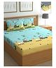 UrbanArts  Printed Double Size Fitted Bedsheet With 2 Pillow Covers