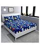 UrbanArts Printed Double Size Fitted Bedsheet With 2 Pillow Covers