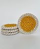 Kind Strings Set of 4 Yellow White Coasters - 130 g