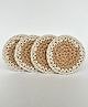 Kind Strings Set of 4 Beige White Coasters - 130 g